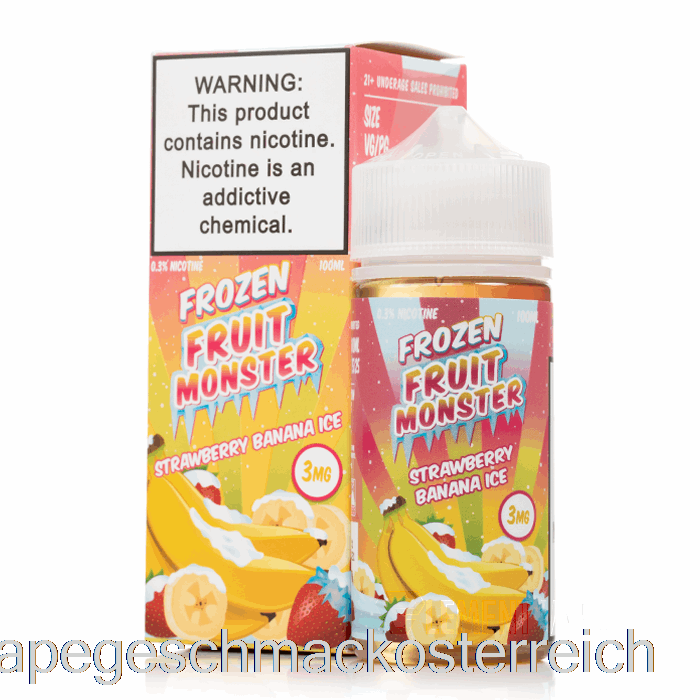 Eis-Erdbeer-Banane – Gefrorenes Fruchtmonster – 100 Ml, 3 Mg Vape-Geschmack